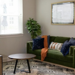 living room with easy to access spaces